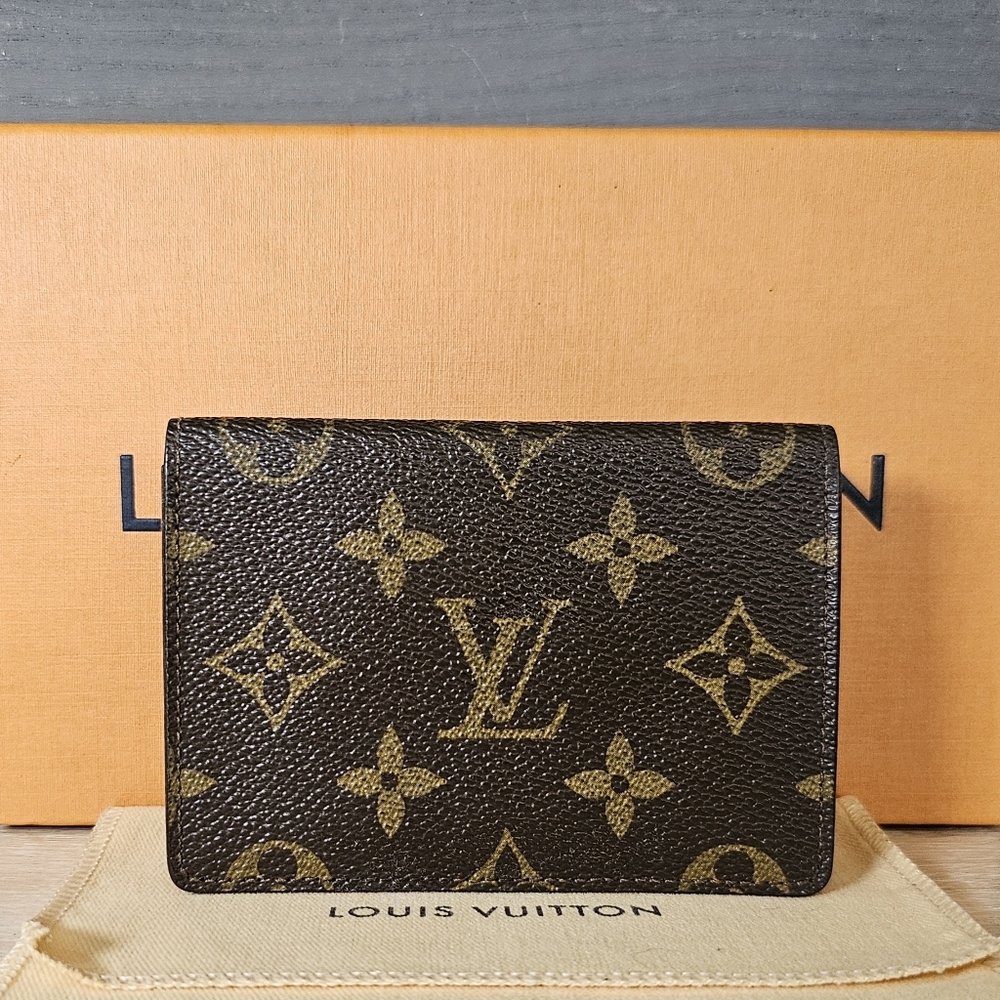 Authentic LOUIS VUITTON Monogram I.D. Cartes Case Card Holder